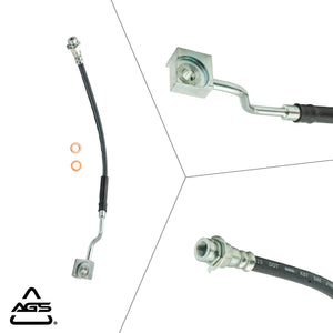 1980-1989 Ford Bronco, Ford F-100 +2 More Front Right Rubber Brake Hose | AGS-KT60006