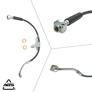 2002-2006 Multi-Vehicle Application Front Left Rubber Brake Hose | AGS-KT70119