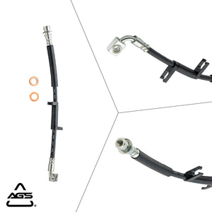 2007-2012 Dodge Nitro / Jeep Liberty Front Left Rubber Brake Hose | AGS-KT80404FM