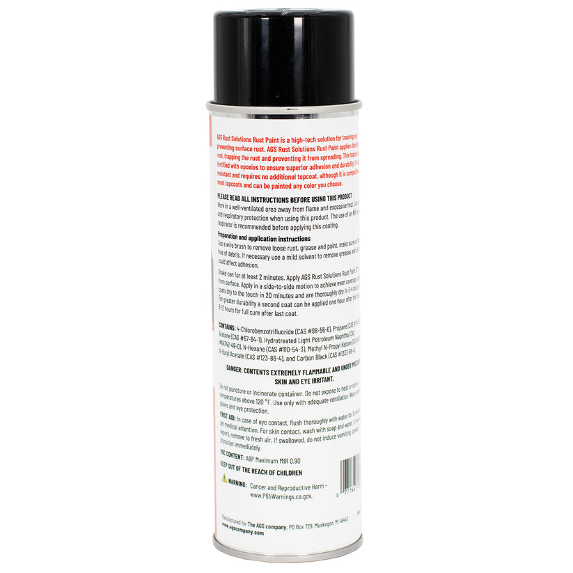 Matte Black Rust Paint Aerosol 14oz.