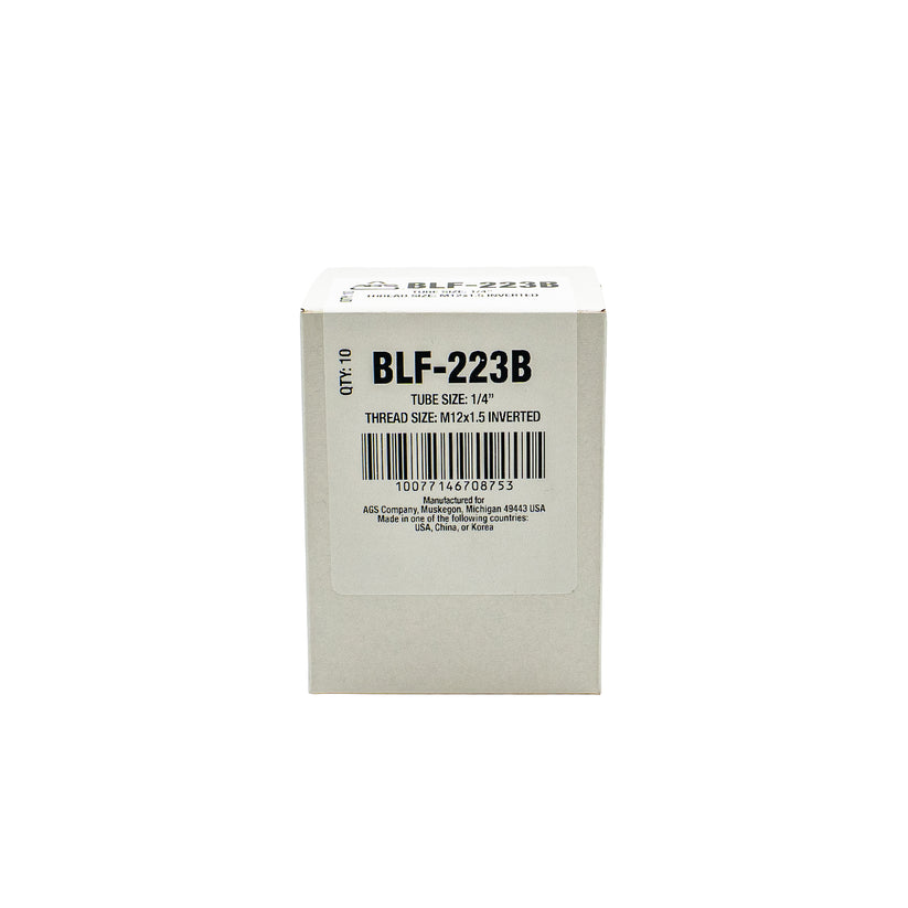 Black Oxide Tube Nut, M12-1.5 INV, 1/4" Line