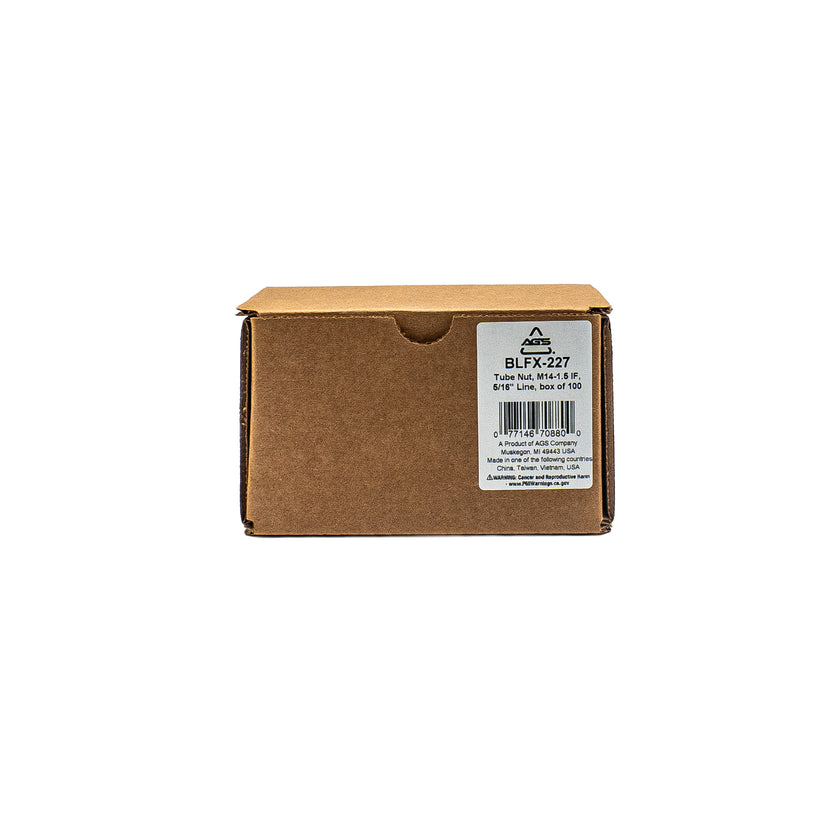 Black Oxide Tube Nut, M12-1.5 INV, 1/4" Line