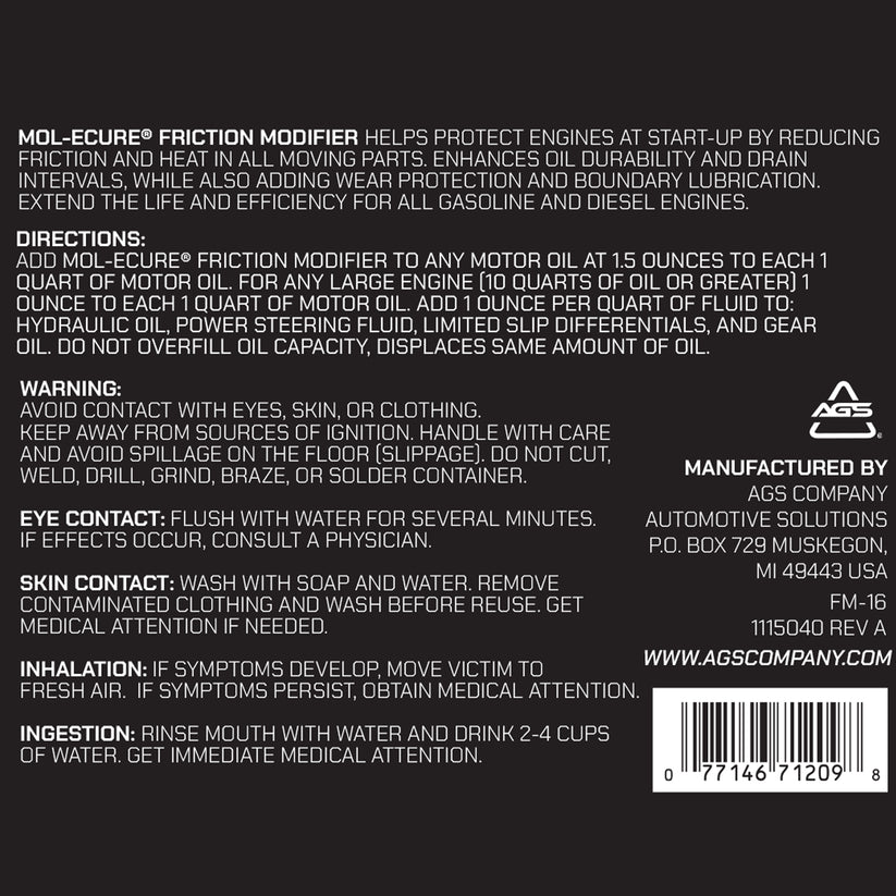 Friction Modifier - Engine Lubricant