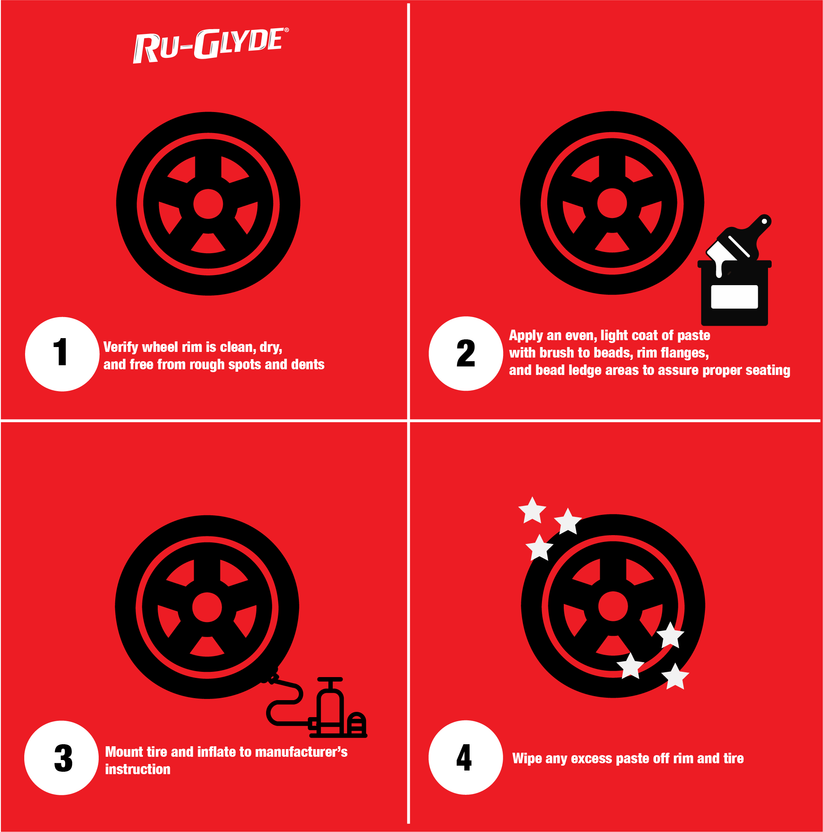 Ru-Glyde Tire Mounting Paste, Pail, 8 lb