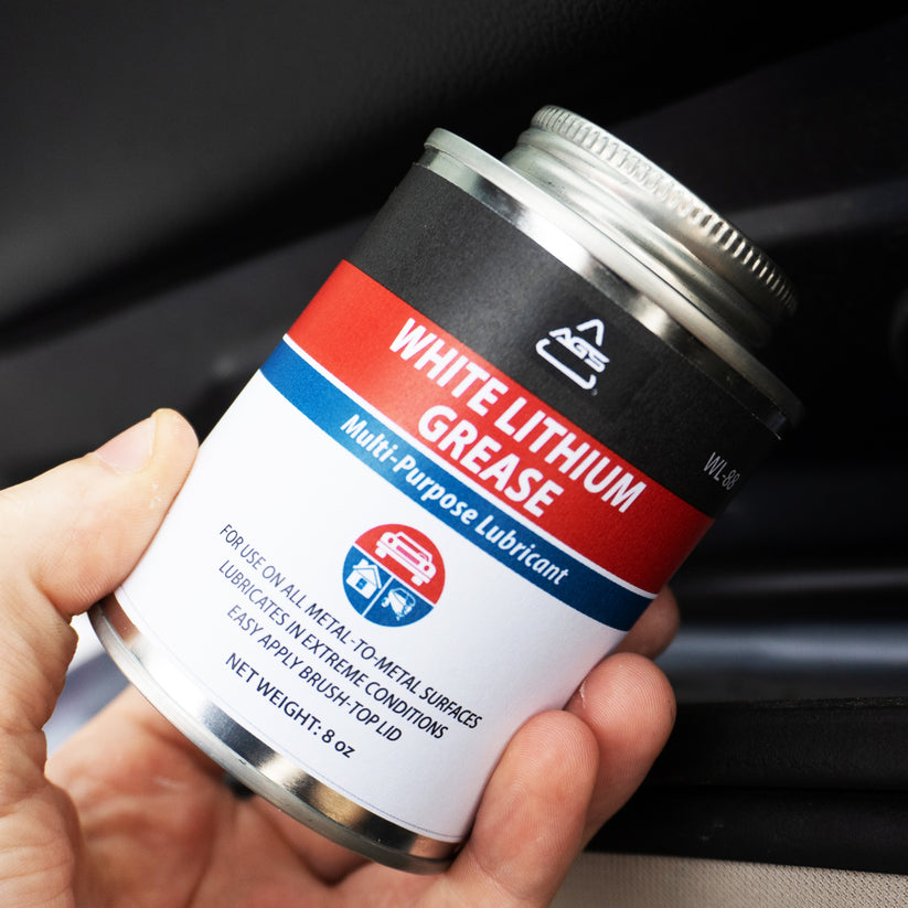 White Lithium Grease, 8oz Brush Top Can