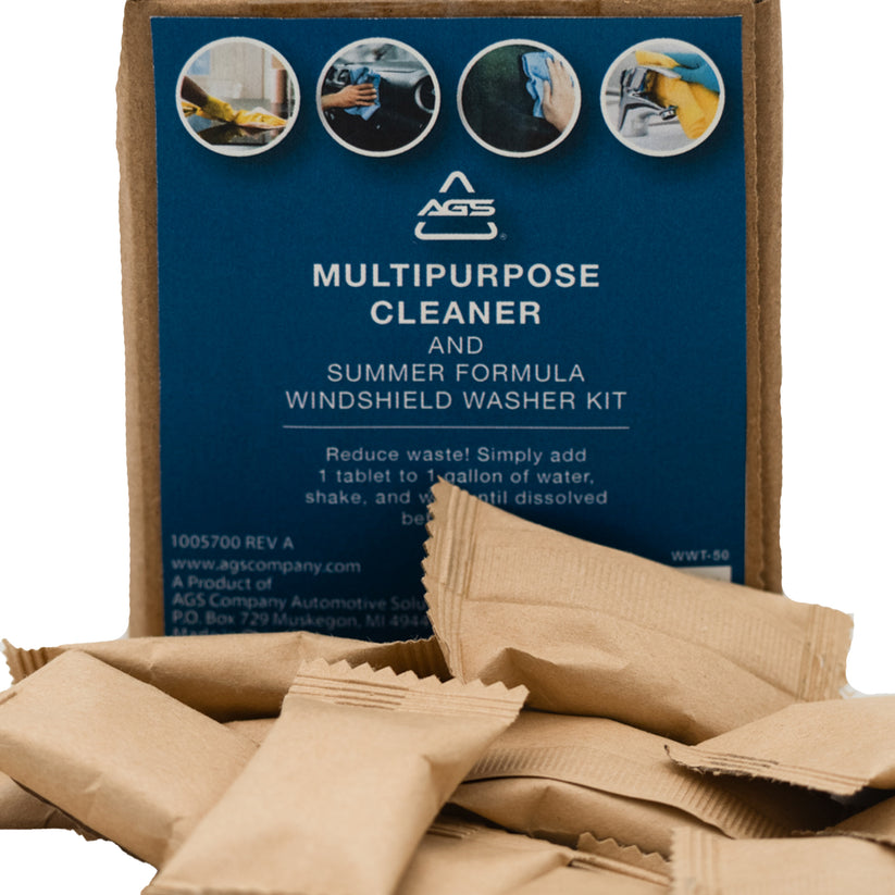 Windshield Wash Tabs, Concentrated, 50 pouches