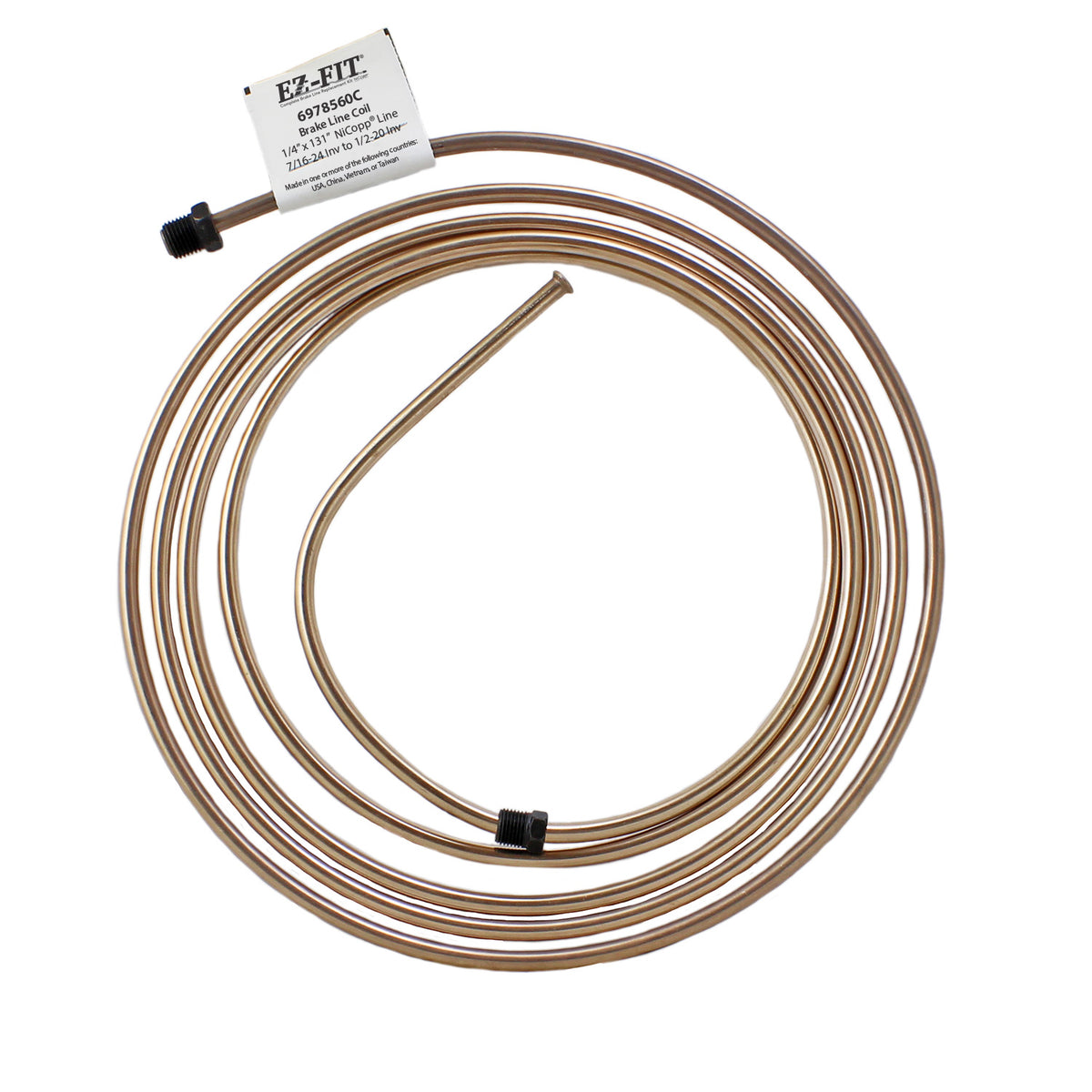 EZFit Nickel Copper Brake Line 1/4" x 131", (7/1624 I)(1/220 I