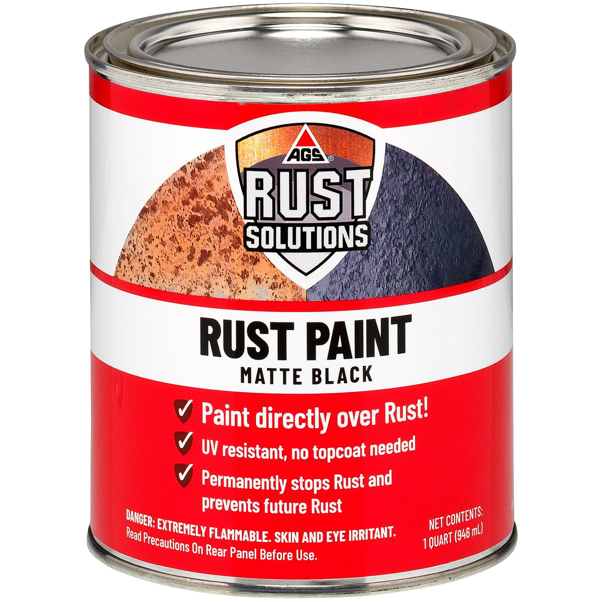 Matte Black Rust Paint Stop Rust in its Tracks Today! Buy Now! AGS Company Automotive Solutions