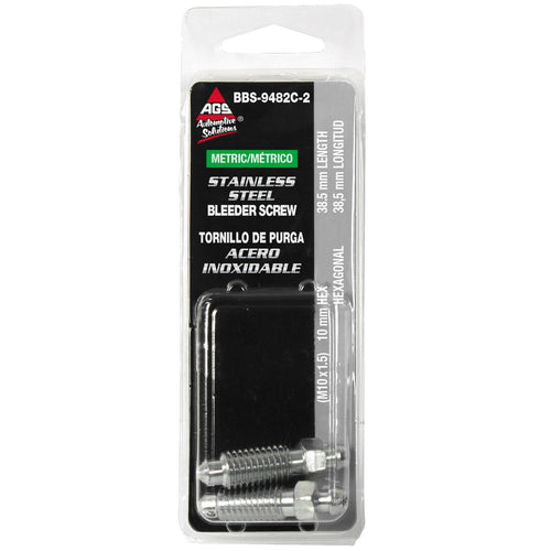 Stainless Steel Bleeder Screw M10x1.5, 10MM Hex, 38.5MM