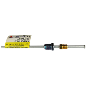 Steel Brake Line Adapter 3/16" x 8" (3/8-24 Inverted × M12x1.0 Bubble)