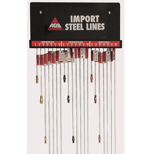 Galvanized Steel Brake Line Wall Display - Import Lines