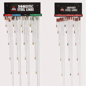 Galvanized Steel Brake Line Wall Display - Domestic & Import Lines