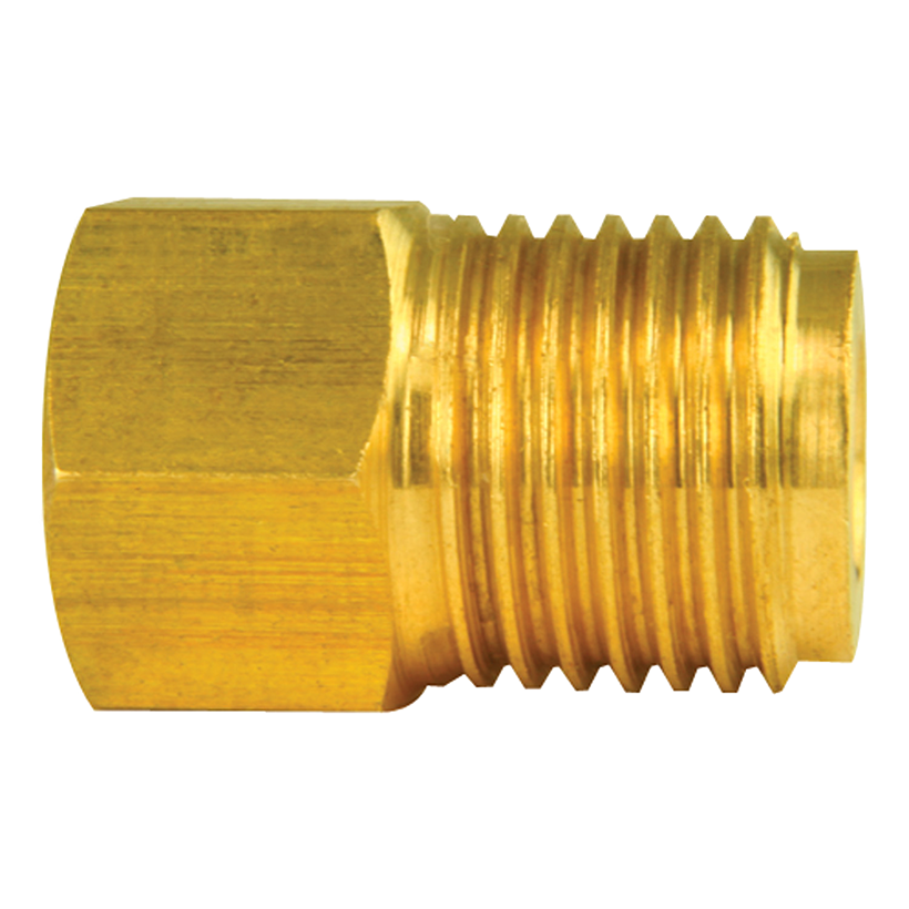 Brass Adapter, Female(7/16-24 Inverted), Male(9/16-18 Inverted)