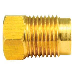 Brass Adapter, Female(3/8-24 Inverted), Male(9/16-20 Inverted)