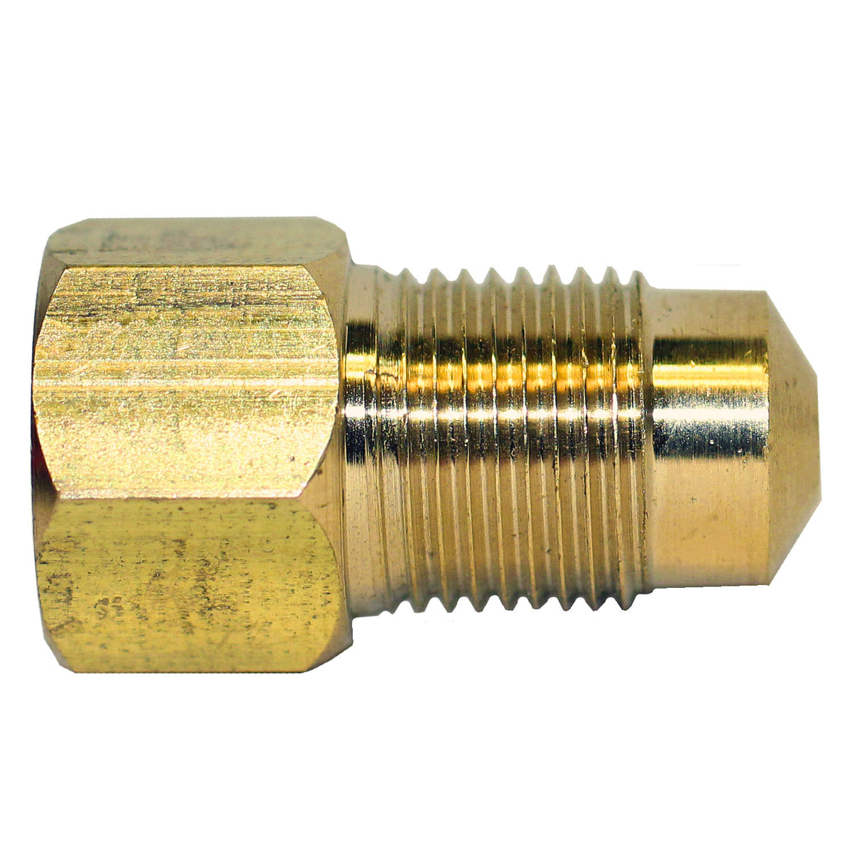 Brass Adapter, Female(3/8-24 Inverted), Male(M12x1.0 Bubble)