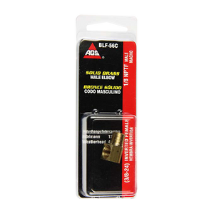 Brass Brake Line Elbow F(3/8-24 Inverted) to M(3/8-24 Inverted)