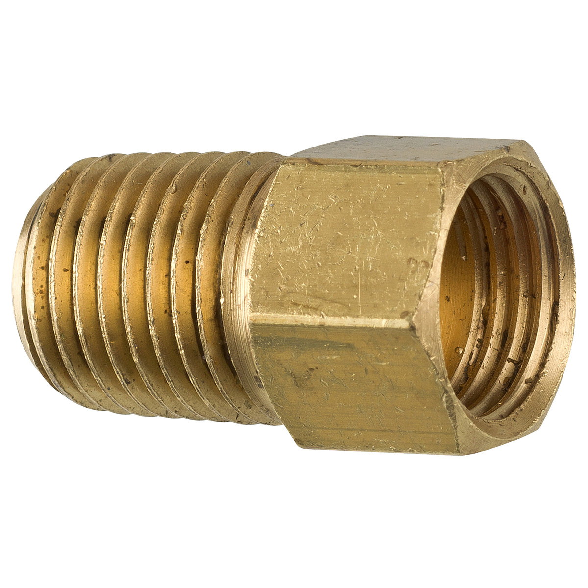 Brass Connector, Female (1/2-20 Inverted), Male (1/4-18 NPT) | AGS