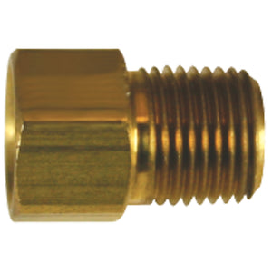 Connector, Brass, F(3/8-24 I), M(1/8-27 NPTF), Box of 100