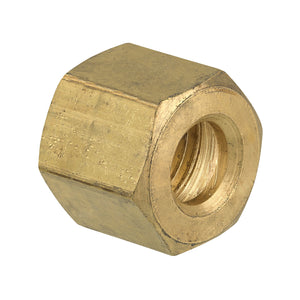 Brass Nut Compression, 1/4", Bag of 5