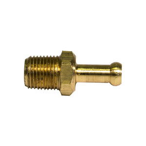 Brass Rigid Male Hose Clamp, 3/16" Hose, Male (1/8-27 NPT)