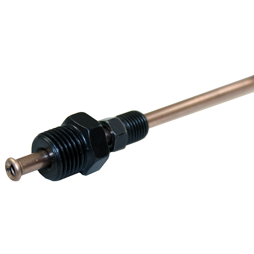 NiCopp Brake Line Adapter, 3/16" x 8" (3/8-24 Inverted)(9/16-18 Inverted)