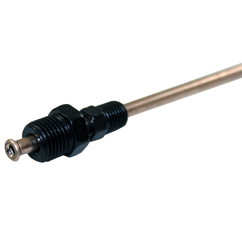 NiCopp Brake Line Adapter, 3/16" x 8" (3/8-24 Inverted)(1/2-20 Inverted)