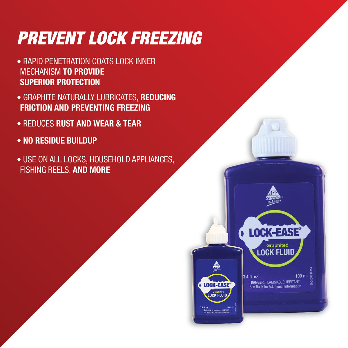 Lock Ease Graphited Lock Fluid Aerosol Spray, 3 Ounce - Fred Meyer