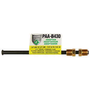 PVF Steel Brake Line Adapter 1/4" x 8" (7/16-24 Inverted × 7/16-24 Inverted)