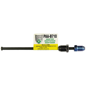 PVF Steel Brake Line Adapter, 6mm x 8" (M12x1.0 Bubble)(M14x1.5 Bubble)