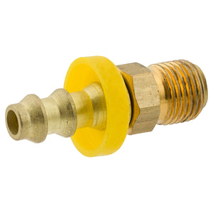 Push-On Hose Fitting Brass 1/4"