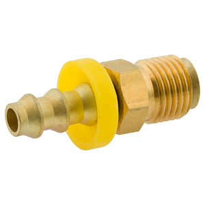 Push-On Hose Fitting Brass 1/4"