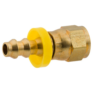 Push-On Hose Fitting Brass 1/4"