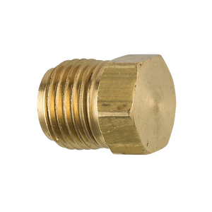 Brass Plug, 1/4" Tube (7/16-24 Inverted)