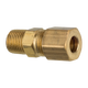 Brass Compression Connector, 1/4 Tube, Male (1/8-27 NPT)