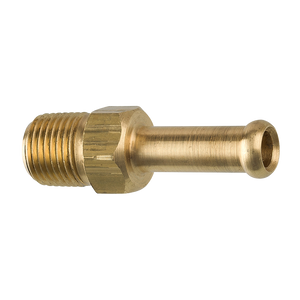 Brass Rigid Male Hose Clamp, 1/4" Hose, Male (1/8-27 NPT)