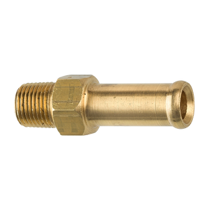 Brass Rigid Male Hose Clamp, 3/8" Hose, Male (1/8-27 NPT)