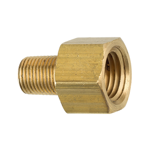 Brass Adapter, Male (1/8-27 NPT), Female (1/4-18 NPT)