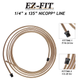 EZ-Fit Nickel Copper Brake Line - 1/4" x 135", (7/16-24 I)(1/2-20 I)