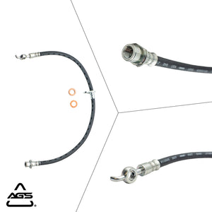 2003-2009 Pontiac Vibe, Toyota Corolla +2 More Front Left Rubber Brake Hose | AGS-KT30121