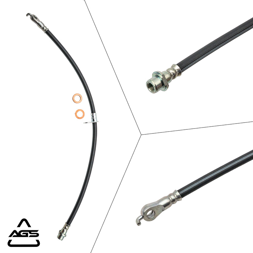 2015-2023 Lexus UX200, Lexus UX250h +4 More Front Left Rubber Brake Hose | AGS-KT30688