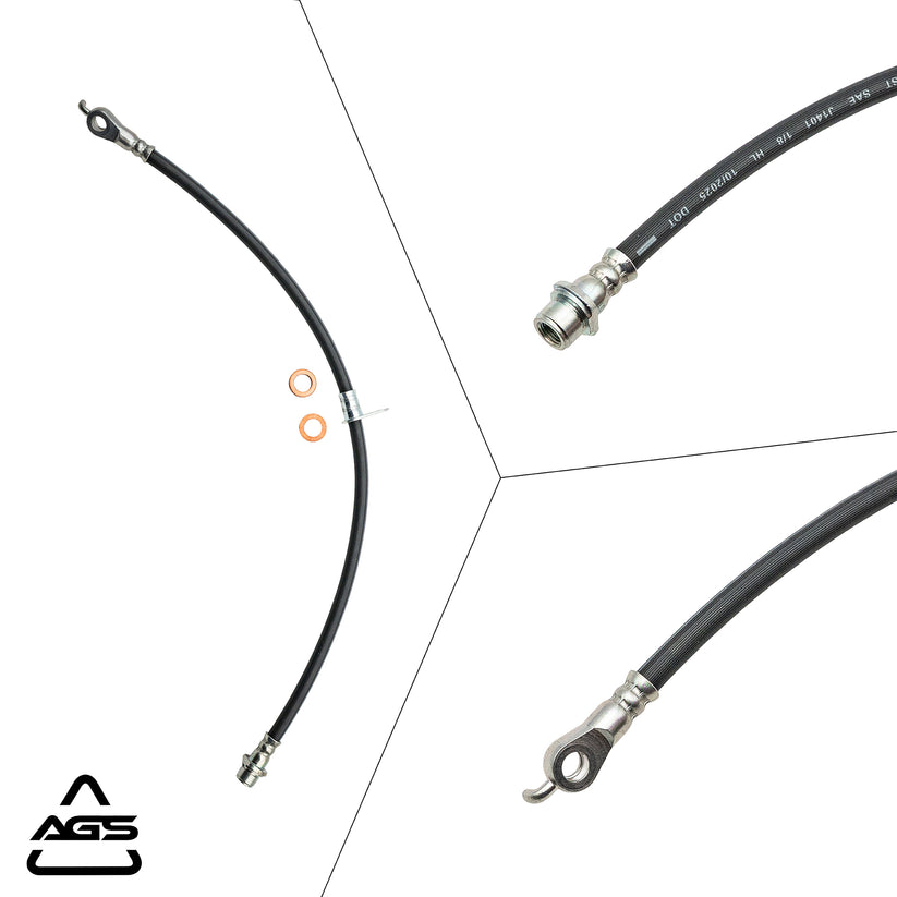 2015-2023 Lexus UX200, Lexus UX250h +4 More Front Right Rubber Brake Hose | AGS-KT30689