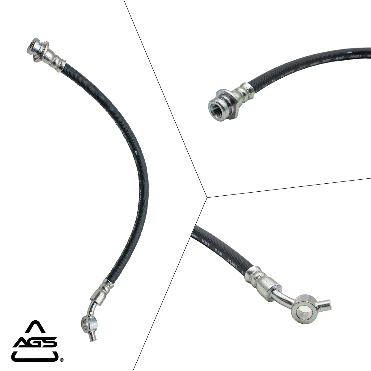 2005-2019 Nissan Frontier, Nissan NP300 +3 More Front Right Rubber Brake Hose | AGS-KT40491