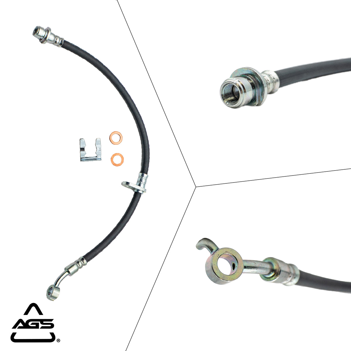 2008-2014 Acura TSX / Honda Accord Rear Left Rubber Brake Hose | AGS-KT40587