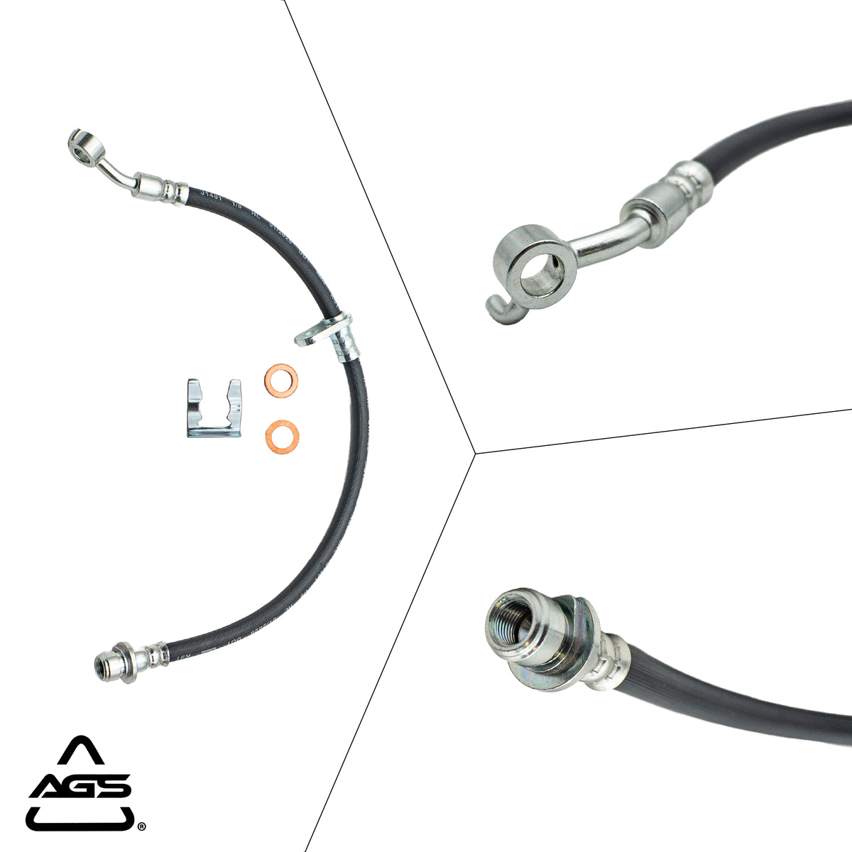 2008-2014 Acura TSX / Honda Accord Rear Right Rubber Brake Hose | AGS-KT40588