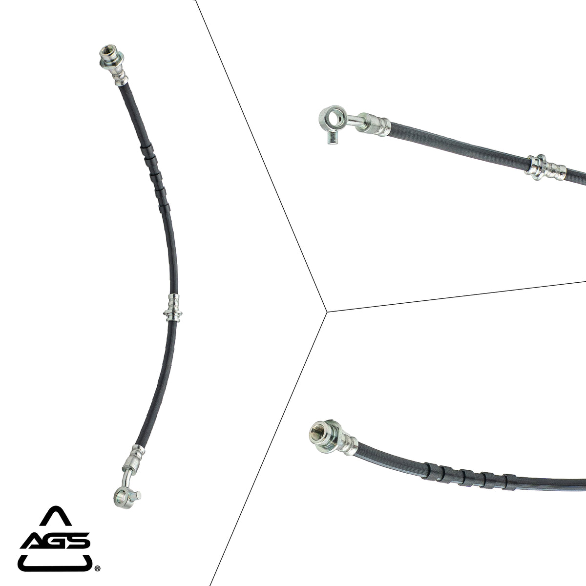 2001-2008 INFINITI I30, INFINITI I35 +2 More Front Left Rubber Brake Hose | AGS-KT41014