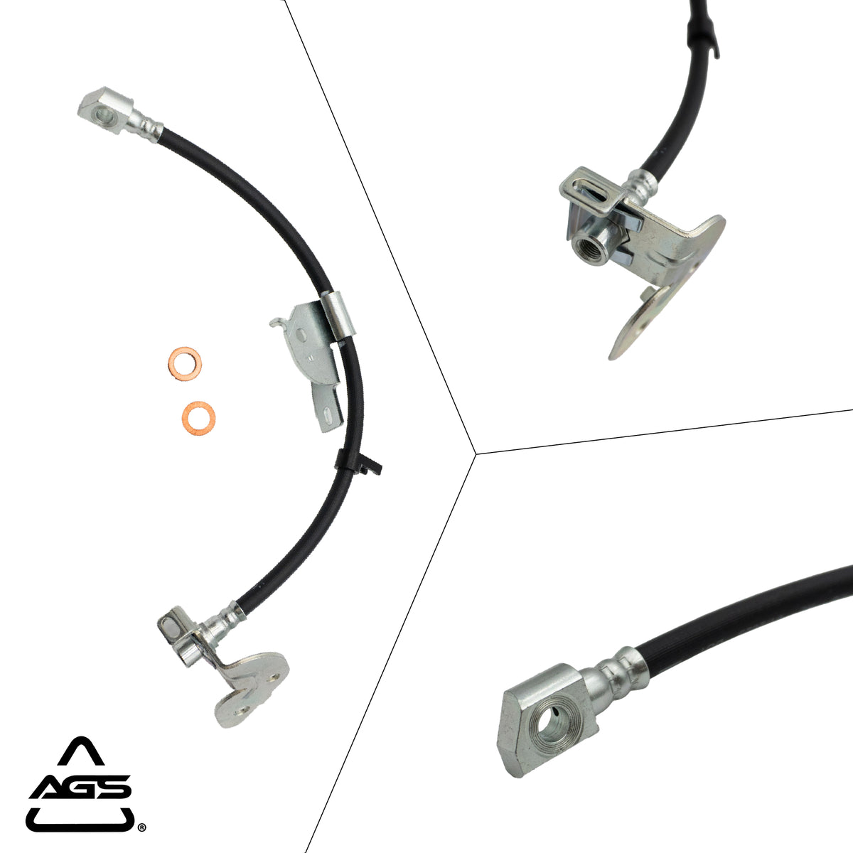 2010-2012 Ford F-150 & Lobo Front Right Rubber Brake Hose | AGS-KT60132