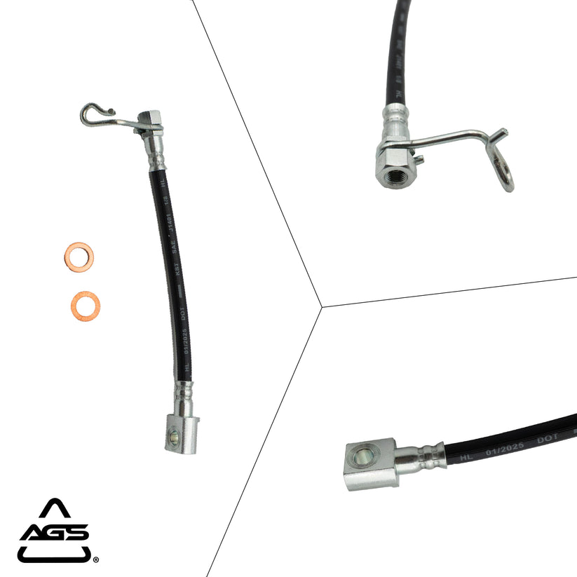 2005-2010 Ford F-250, Ford F-250 Super Duty +3 More Rear Right Rubber Brake Hose | AGS-KT60168M