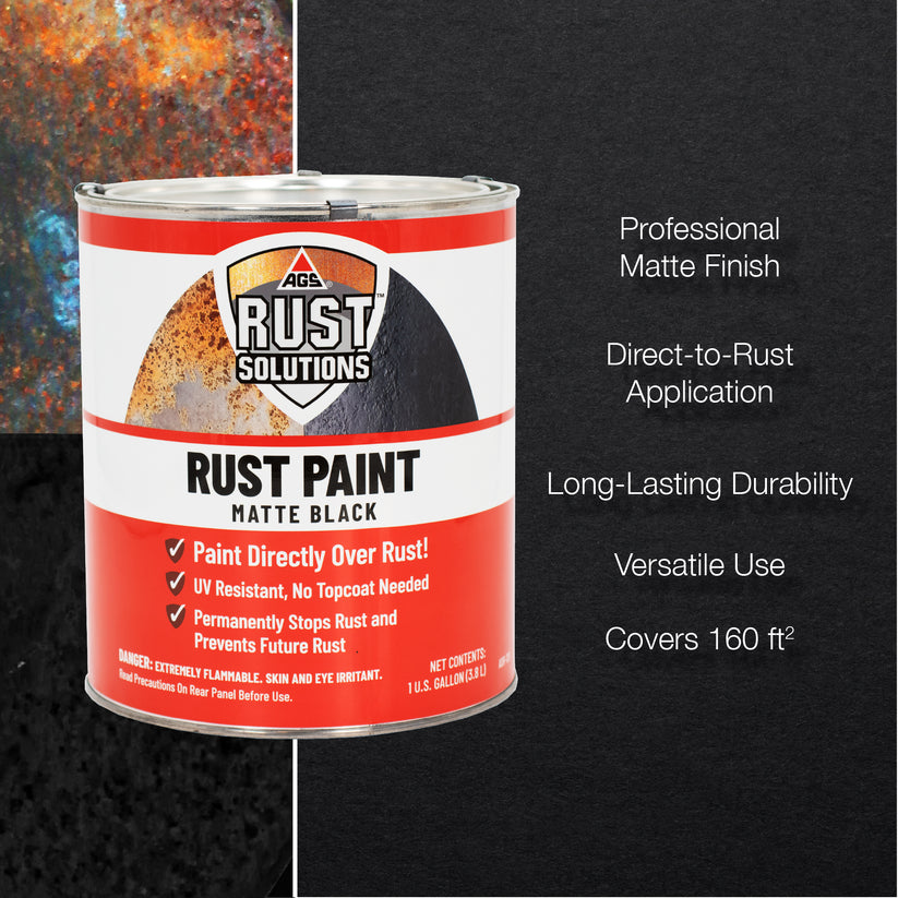 Matte Black Rust Paint - 1 Gallon