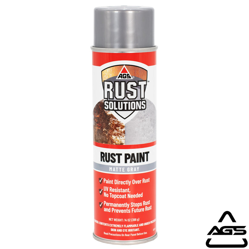 Shop Rust Paint: Durable Matte Black Aerosol for Metal | AGS