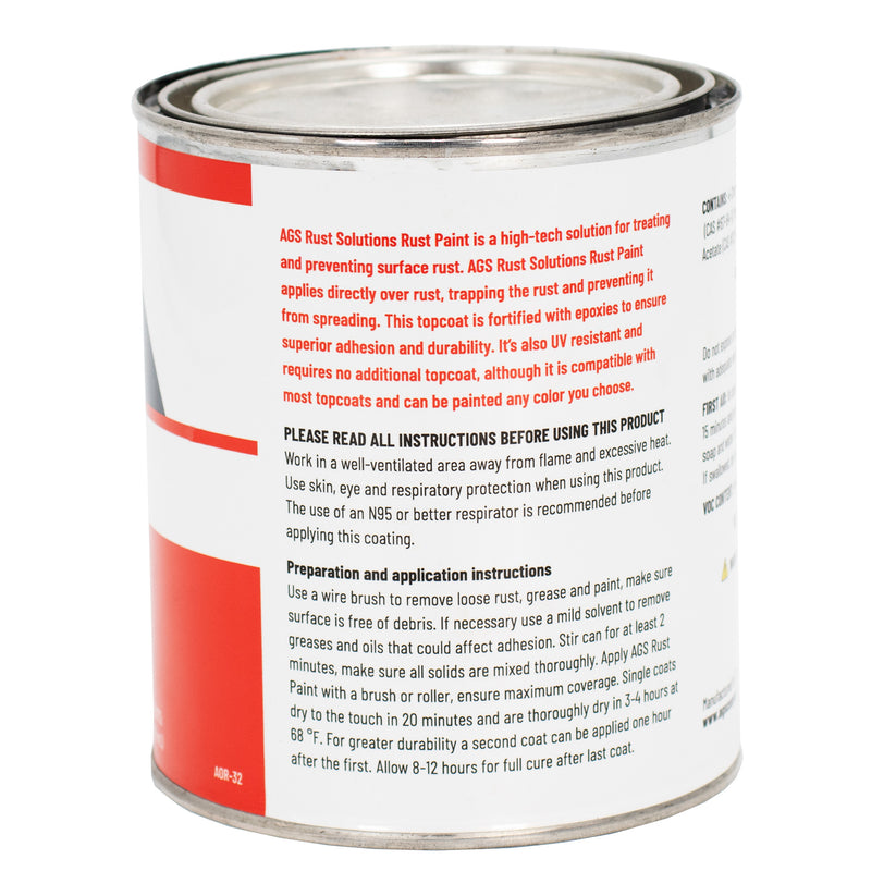 Matte Black Rust Paint, Quart